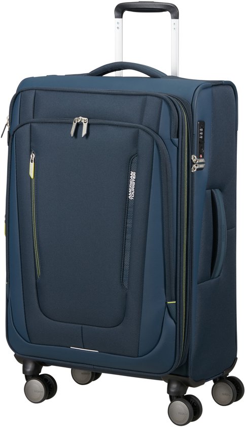 American Tourister Koffer - Wanderlite SpinnerM 4 wielen 68 x 43x29 cm - uitbreidbaar - Tsa slot - Dark navy - 81 l
