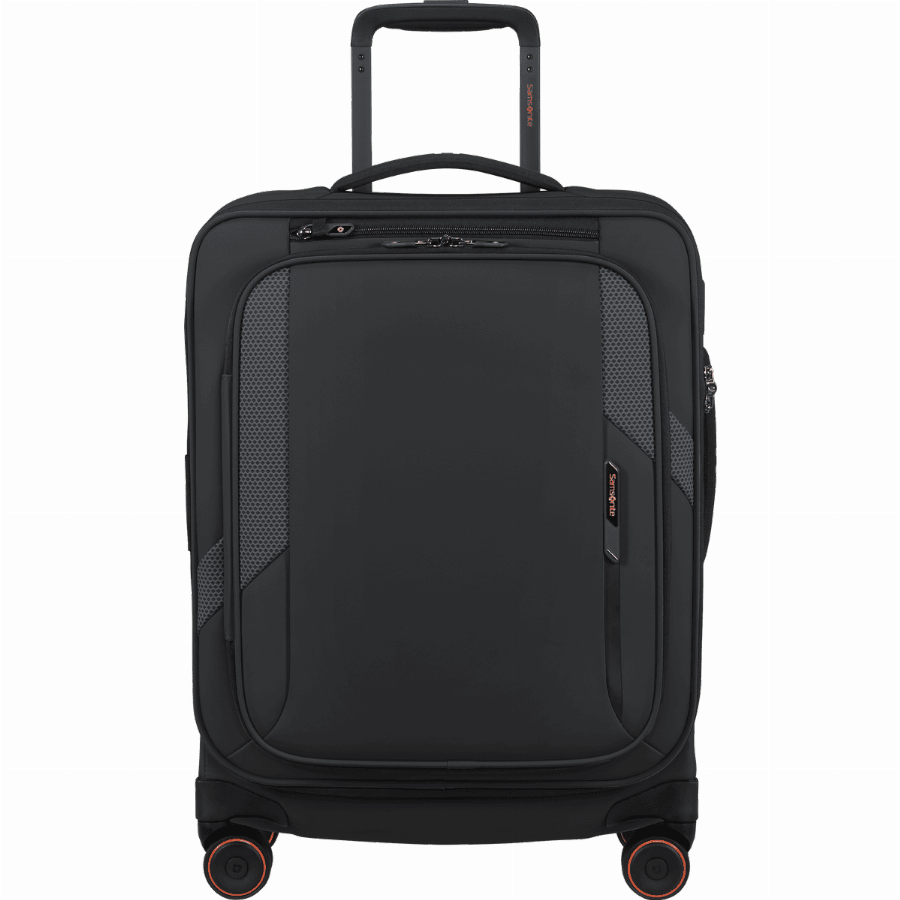 Samsonite Glazed Spinner uitbreidbaar (4 wielen) 55cm Zwart