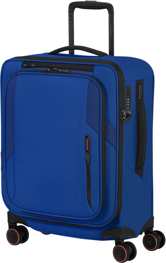 Samsonite Glazed Spinner uitbreidbaar (4 wielen) 55cm Electric Blue