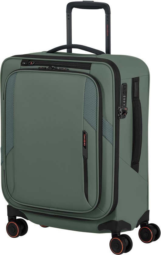 Samsonite Glazed Spinner uitbreidbaar (4 wielen) 55cm Sage green