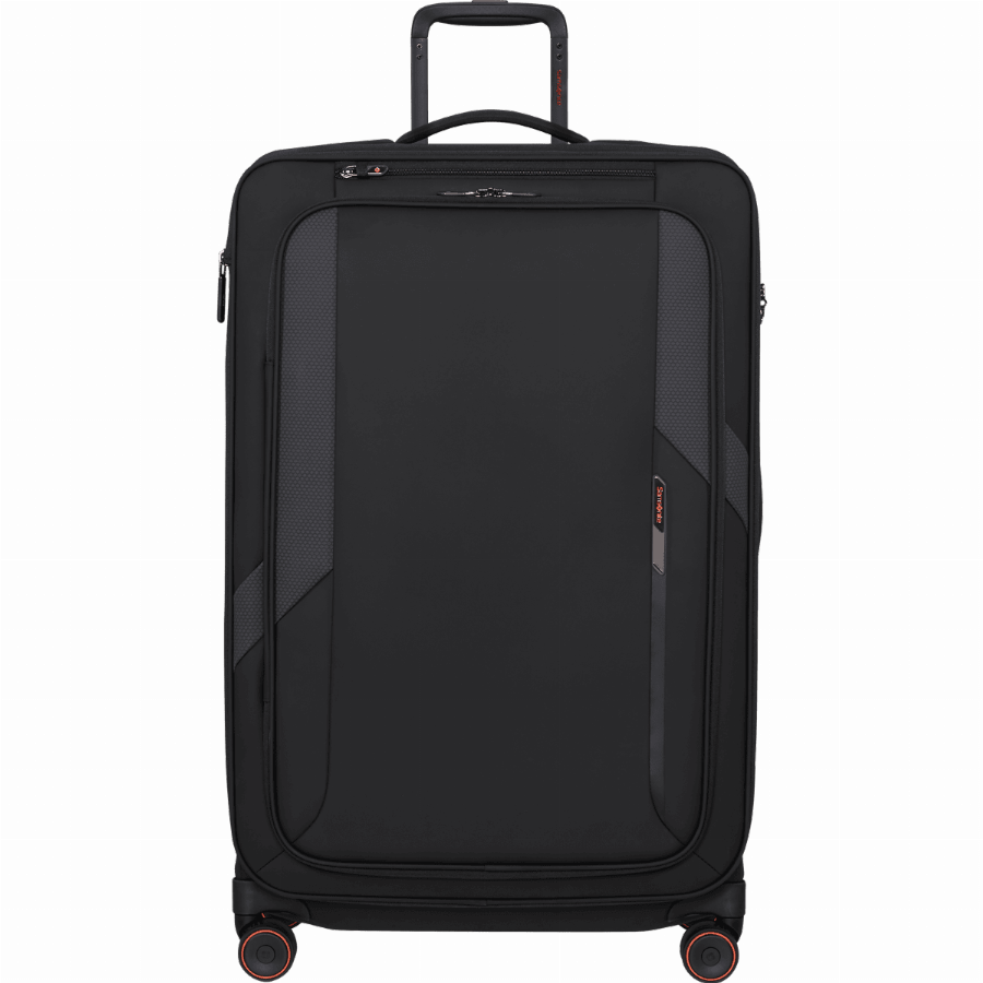 Samsonite Glazed Spinner uitbreidbaar (4 wielen) 78cm Zwart