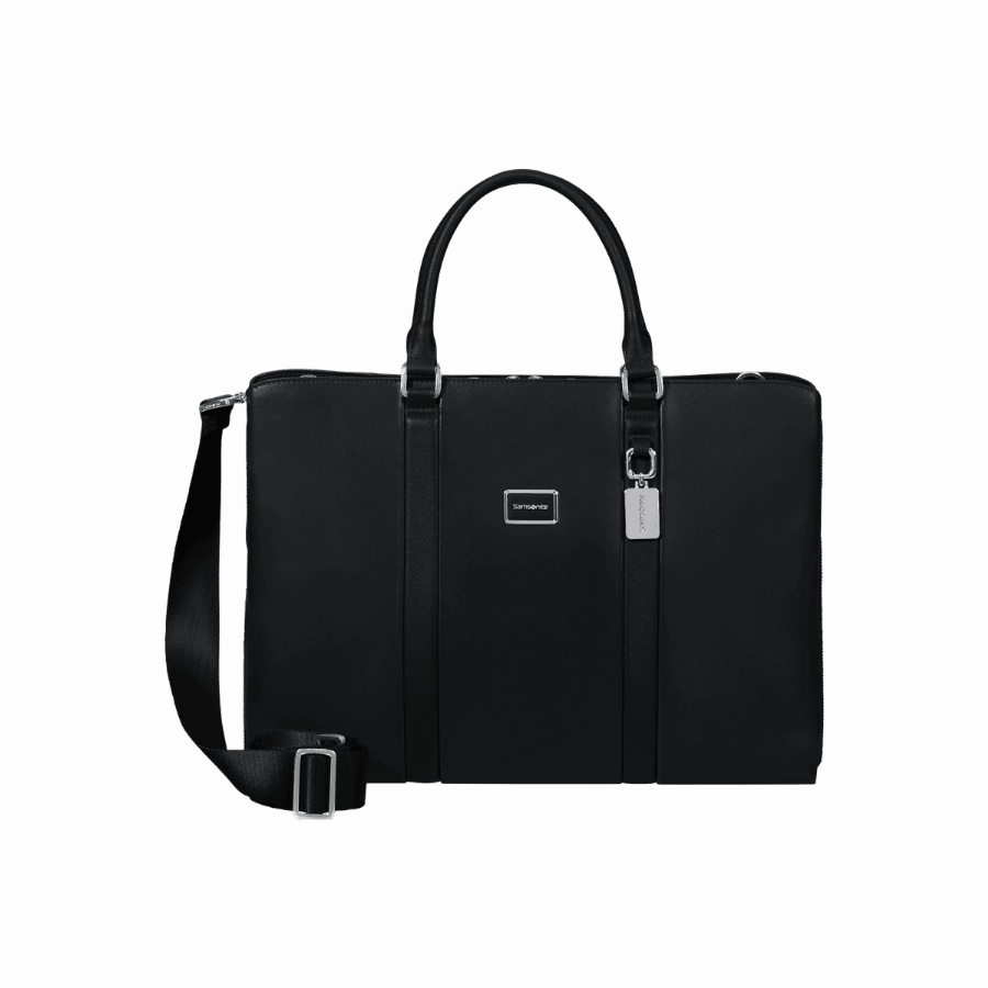 Samsonite Image Biz Leather Aktetas 15.6" Zwart