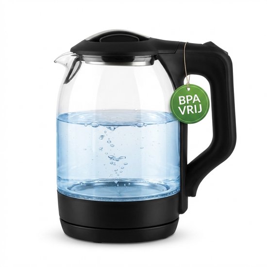 Glazen Waterkoker – Waterkoker Glas – 1,7 Liter – 1500W – RVS – 360° Draaibare Basis – Droogkookbeveiliging