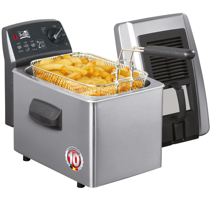 Fritel Friteuse – Turbo SF® 4170 – Friteuse met filterdeksel – Friteuse voor olie en vast vet – Friteuse voor 2-4 personen met kijkvenster – 2400 W – 3 L