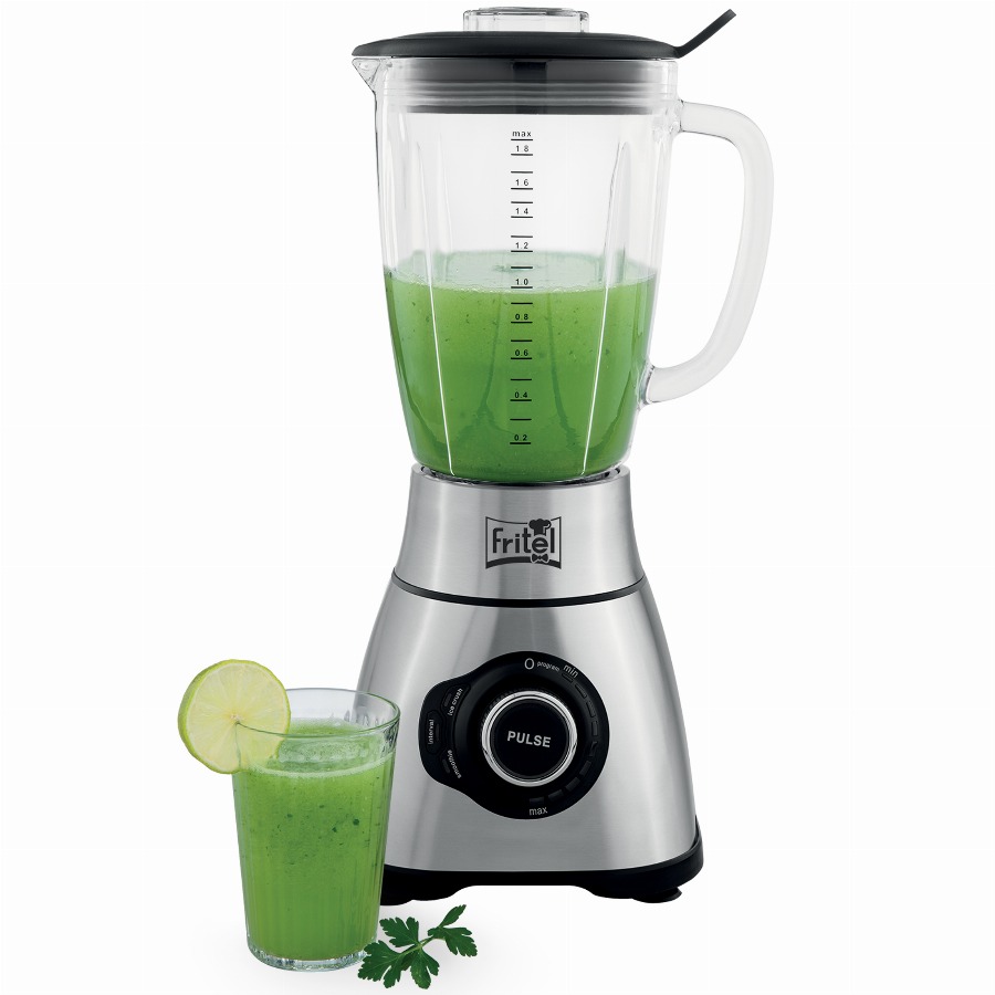 FRITEL Blender BL 3890 - High Speed Mixer / Smoothiemaker- 1,8L - 1800W - 9 Snelheden - Ice crush functie - Glas - Auto shut off