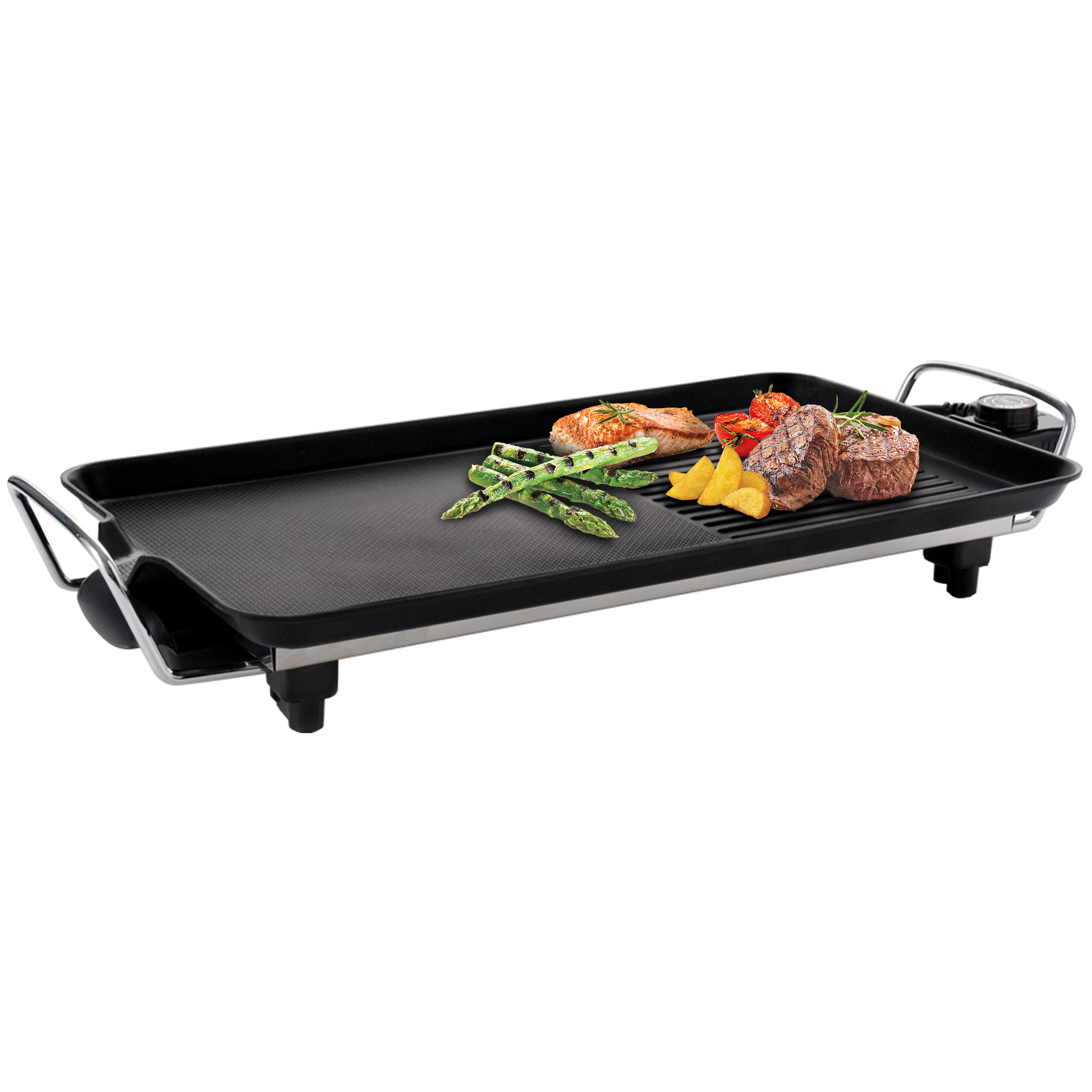 FRITEL Grill Teppanyaki GT 1375 – Grill & Teppanyaki Bakplaat – PFAS vrij – Elektrische Grillplaat 48×20 cm – 1360W – 5 Temperatuurstanden – Voor 1-2 Personen