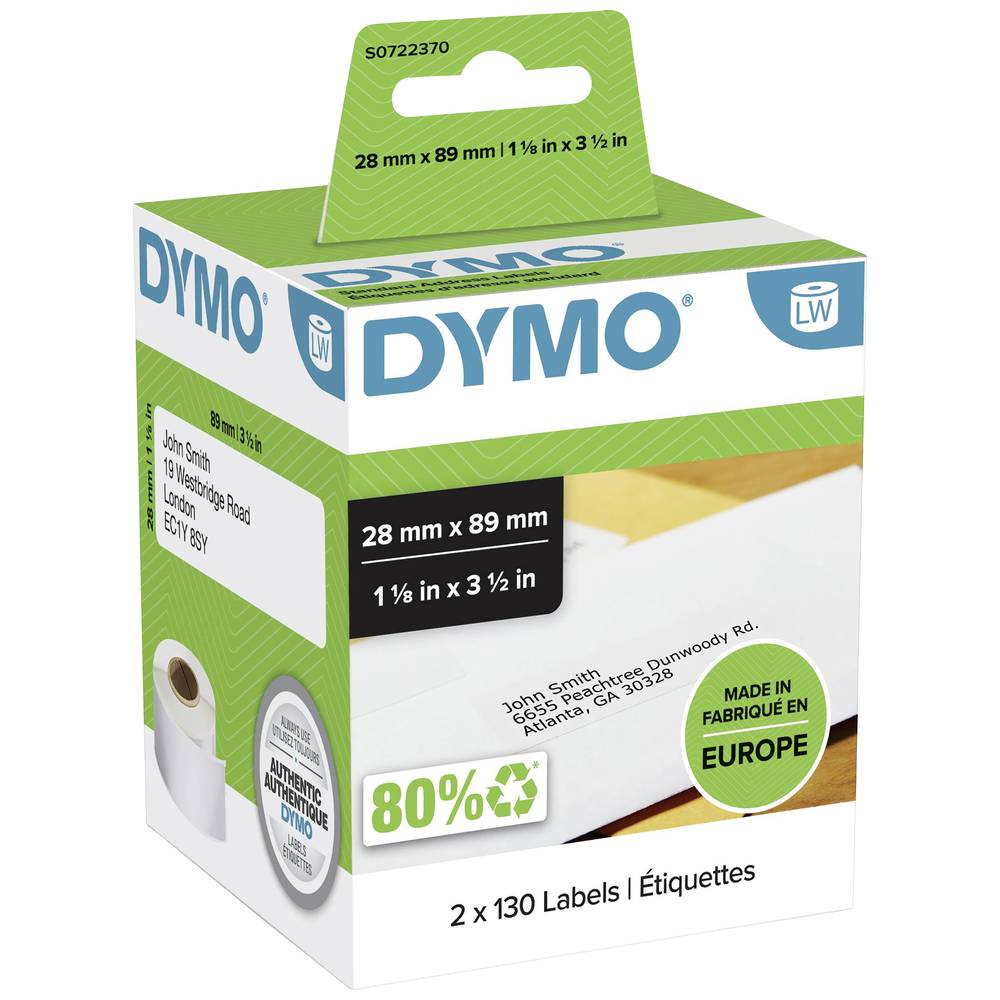 DYMO LabelWriter Adres Etiket 28 x 89 mm 260 stuks