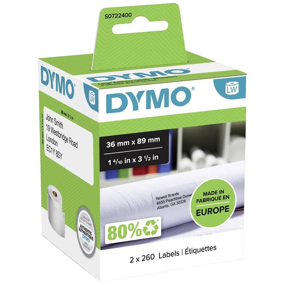 DYMO LabelWriter Adres Etiket 36 x 89 mm 520 stuks