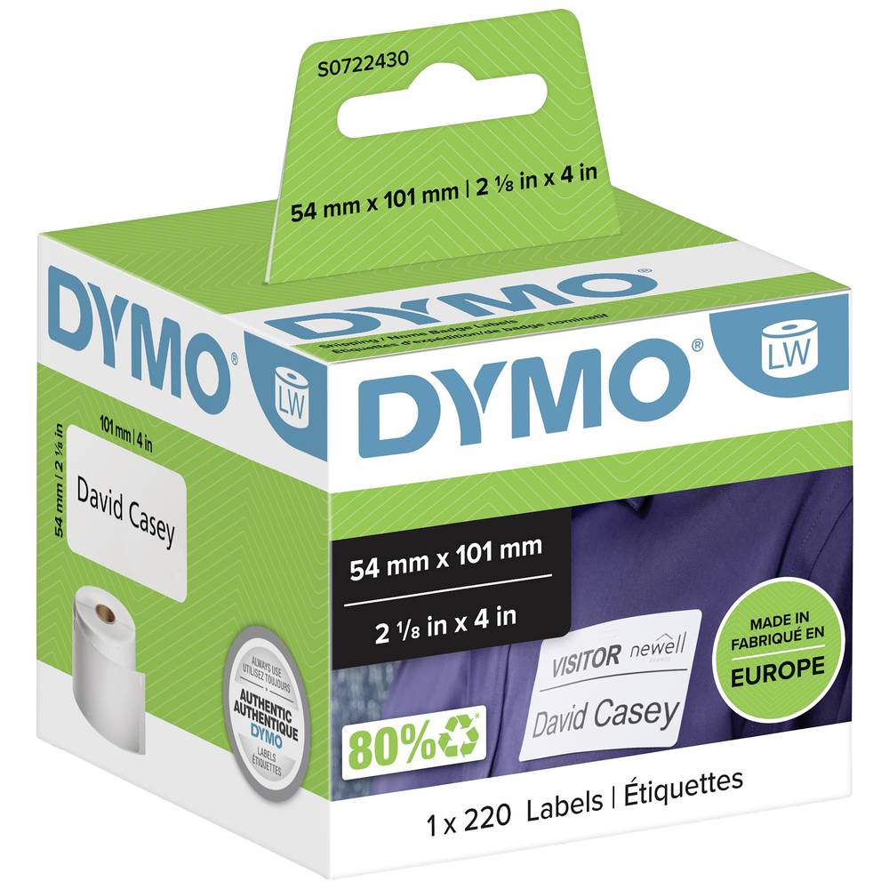 DYMO LabelWriter Grote Etiketten 54 x 101 mm 220 stuks