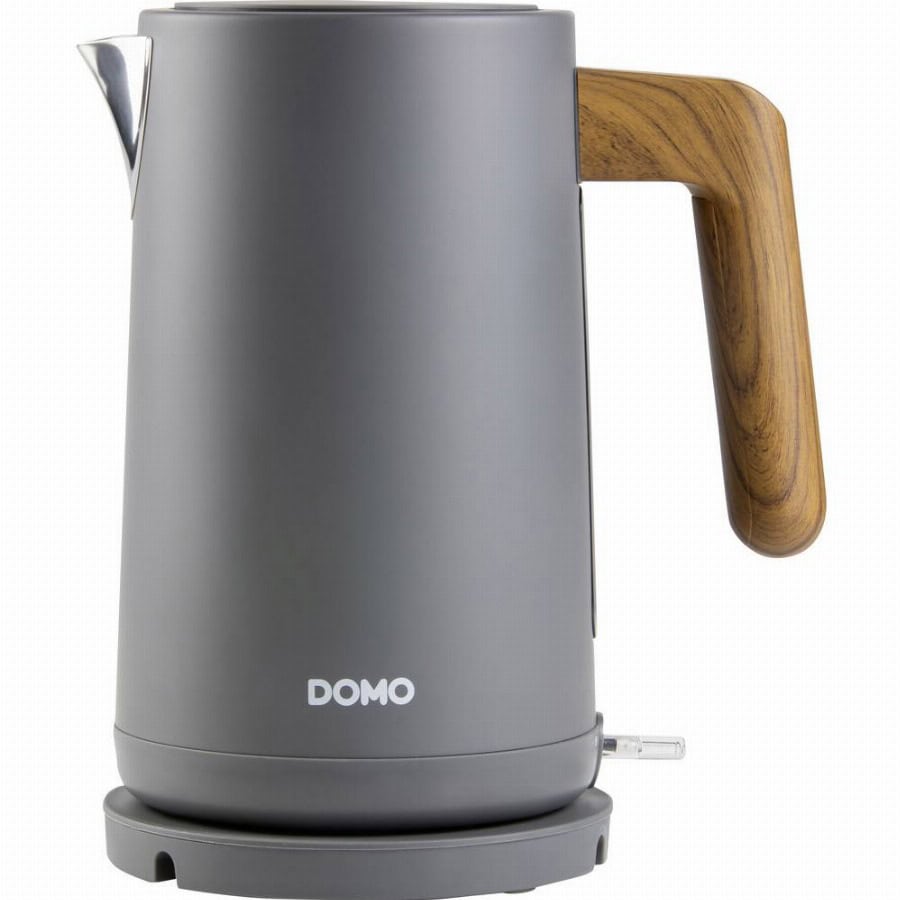 DOMO WASSERKOCHER Waterkoker Kijkvenster, Oververhittingsbeveiliging, Controlelampje, Automatische start-stop Aantal/Volume: 1.7 l Mat grijs