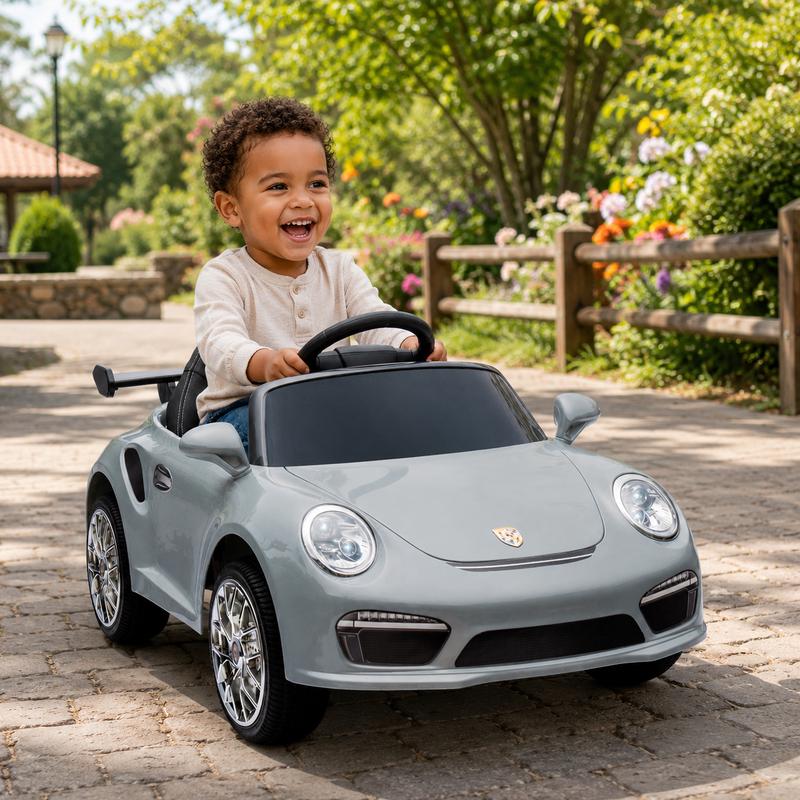 Elektrische kinderauto Porsche RUF CTR 3 S505 – grijs