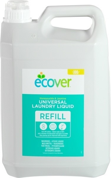 Ecover - Vloeibaar Wasmiddel Universal - Grootverpakking 5 L - 100 wasbeurten - Plantaardig & Biologisch afbreekbaar - Krachtige reiniging bij 20°C - Frisse geur