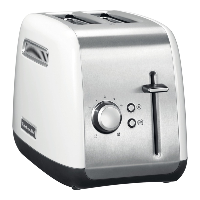 KitchenAid 5KMT2115EWH Broodrooster – Capaciteit voor 2 sneden – Hogelift-opschuifhendel – Bagelstand – Witte afwerking
