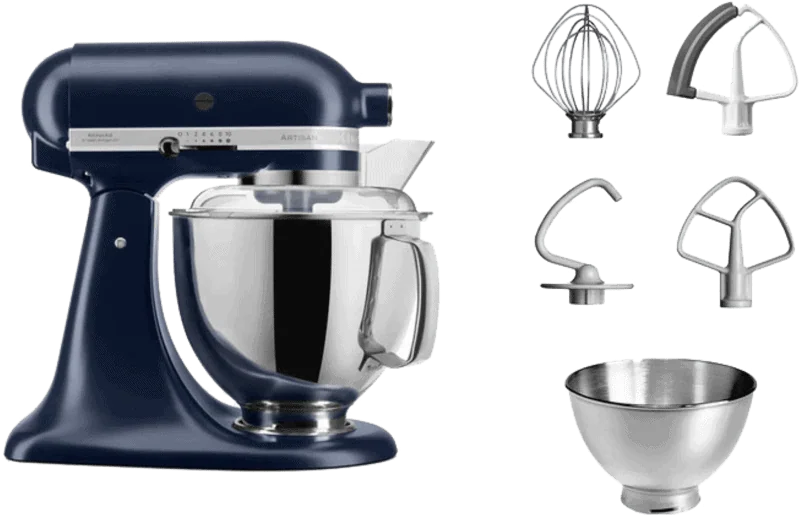 KitchenAid Keukenrobot - Artisan - Keukenrobot met 7 accessoires - 300 W - 4,8 L - Inktblauw
