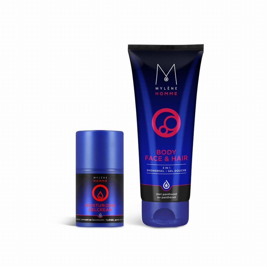 Mylène Homme Hydraterende Verzorgingsset | Gel cream & 3 in 1 douchegel 250 Combinatieverpakking