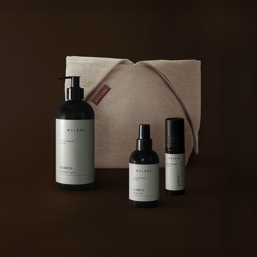 Mylène Kairos Shower Moment | Verzorgingsset Douchegel, Body Oil & Deo Spray 750