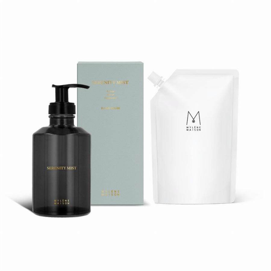 Mylène Serenity Mist Hand Wash Set | Handzeep met navulling 750 Combinatieverpakking