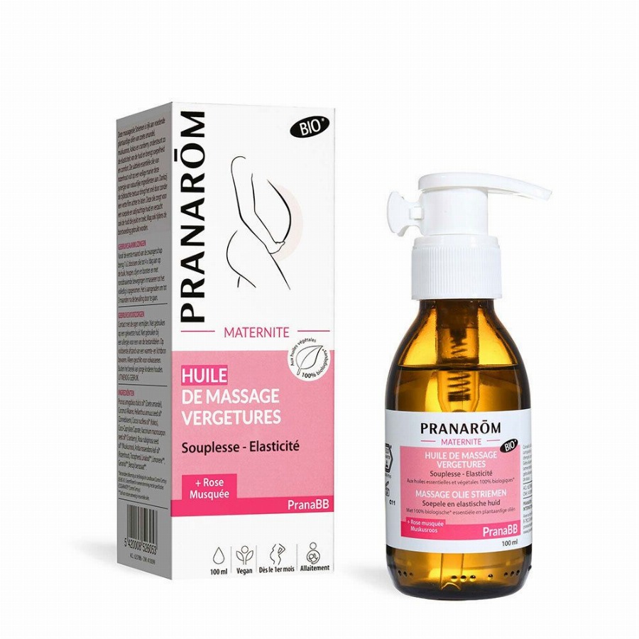 Pranarôm Zwangerschap Massageolie tegen Striemen Bio 100 Massage-olie