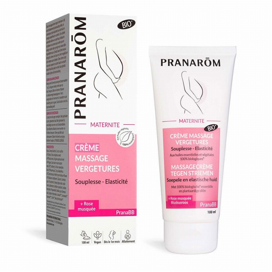 Pranarôm Zwangerschap Massage-Crème tegen Striemen Bio 100 Crème