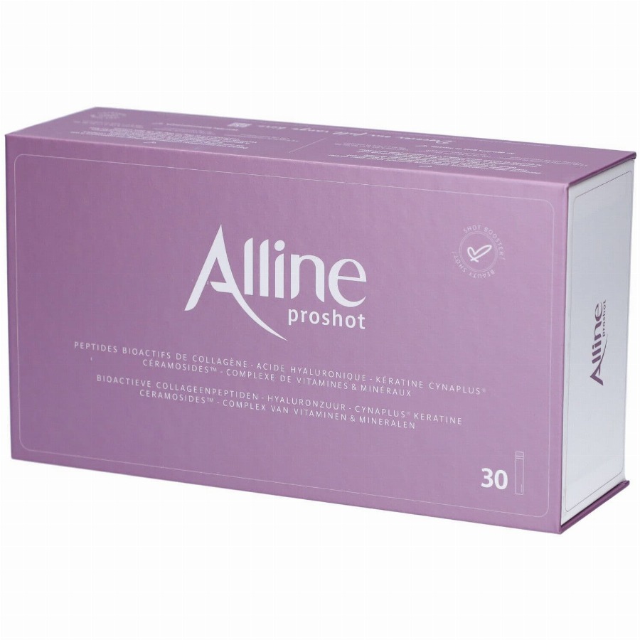 Alline proshot | Collageen beauty shot anti-huidveroudering Met keratine – Hyaluronzuur Ceramosides™ 1 maand 30×25 Flacon