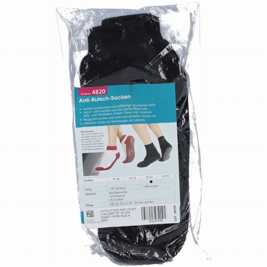 Bota Suprima 4820 Anti-Slip Sok Unisex Zwart Maat 39-42 2 Steun