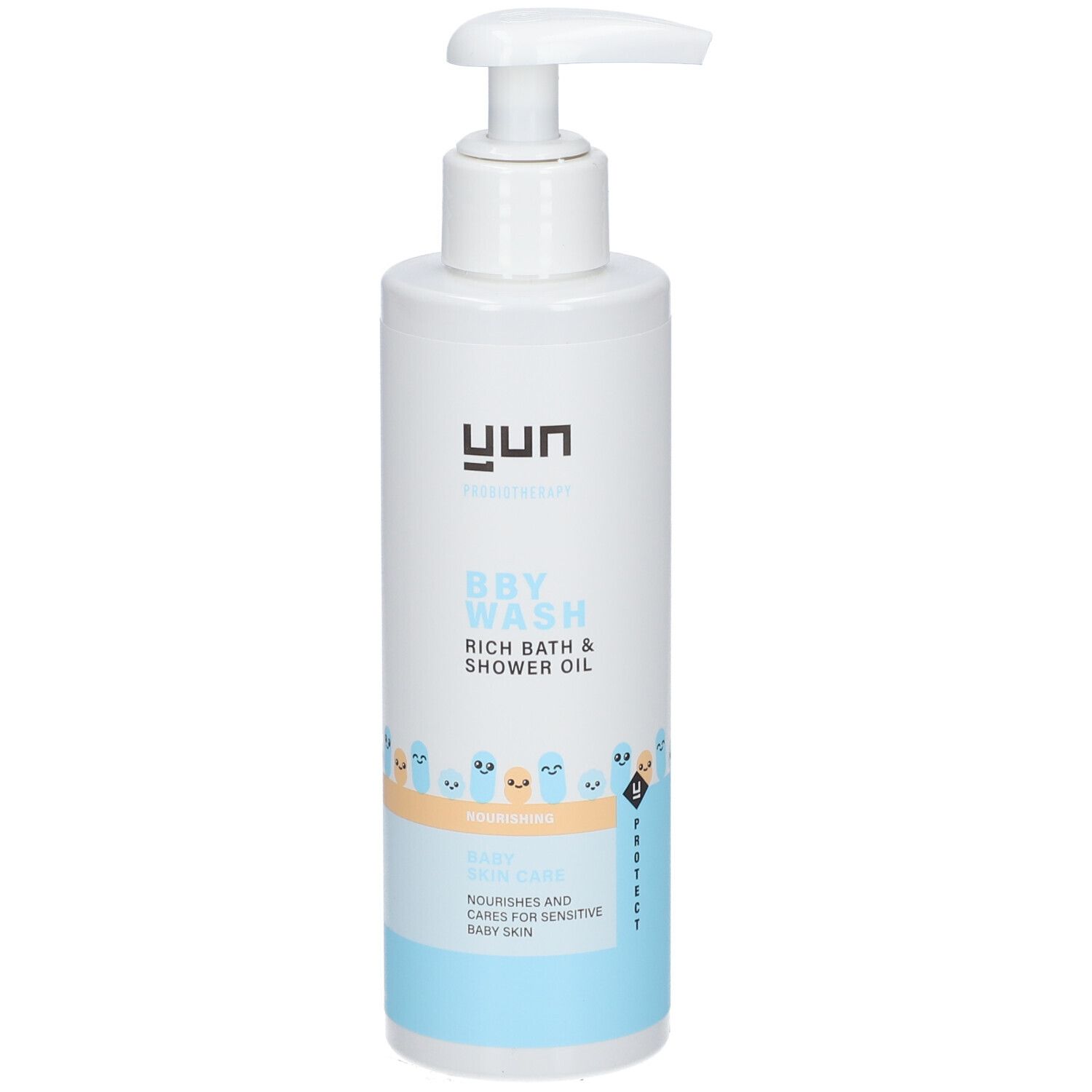 YUN BBY NOURISHING Bath & Shower Oil – Microbioomveilig - voor de babyhuid 200 Olie