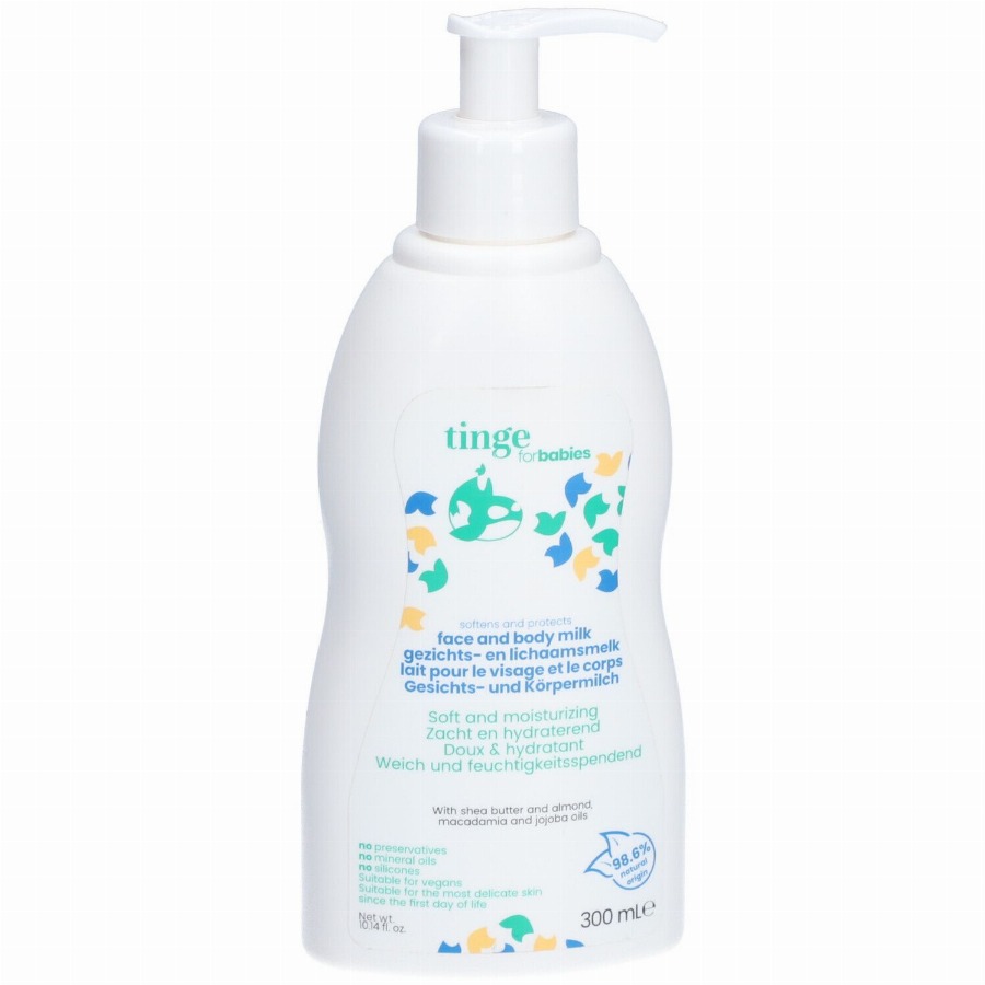 Tinge for Babies Gezichts- & Lichaamsmelk | Hydraterend Verzachtend Beschermt Tegen Roodheid 300 Lichaamsverzorging