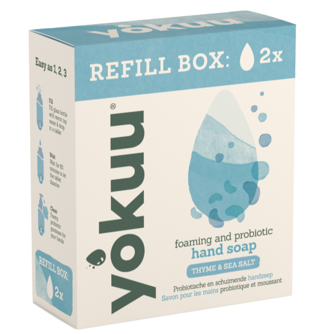 Yokuu Probiotische Handzeep - Tijm en zeezout Refill 2x300 Zeep