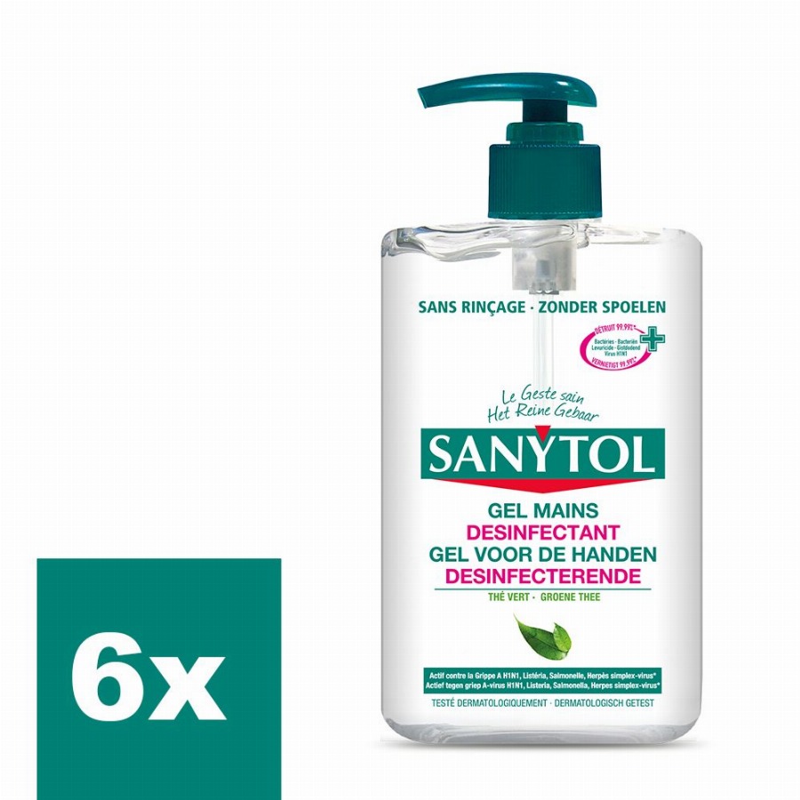 SANYTOL Desinfecterende gel voor de handen 250ML – 6 stuks