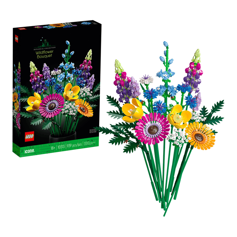 LEGO Icons Wildflower Bouquet Building Set for Adults, Botanical Collection