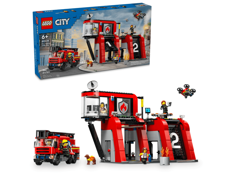 LEGO® CITY 60414 Brandweerkazerne en brandweerauto