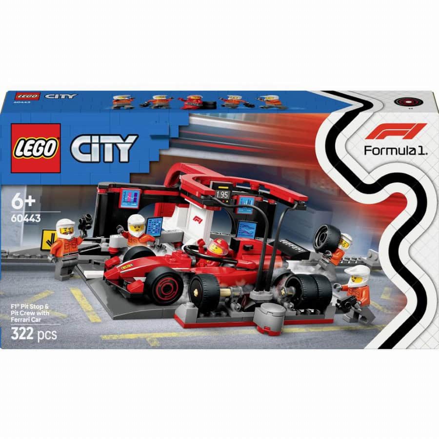 LEGO® CITY 60443 F1 ® boxstop met boxenboog en Ferrari-flitzer