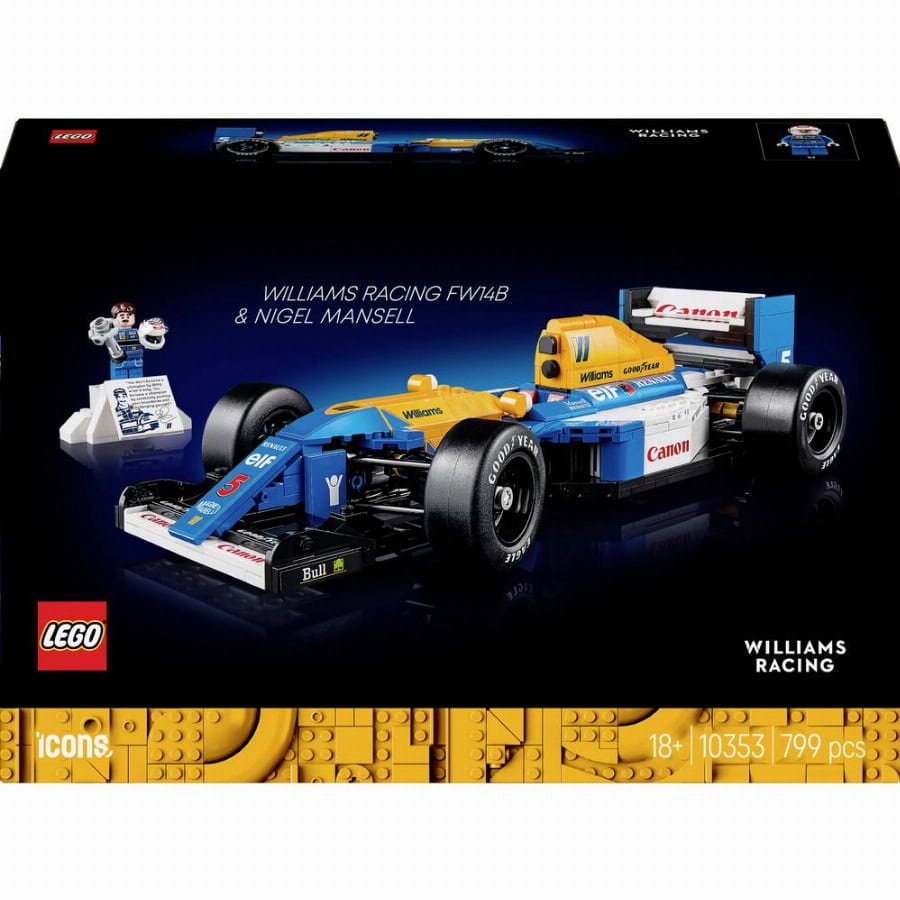 LEGO® ICONS™ 10353 Williams Racing FW14B met Nigel Mansell