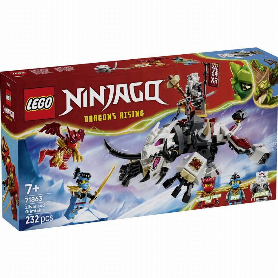 LEGO® NINJAGO 71863 Zilvar op zijn drakendier Grimtak