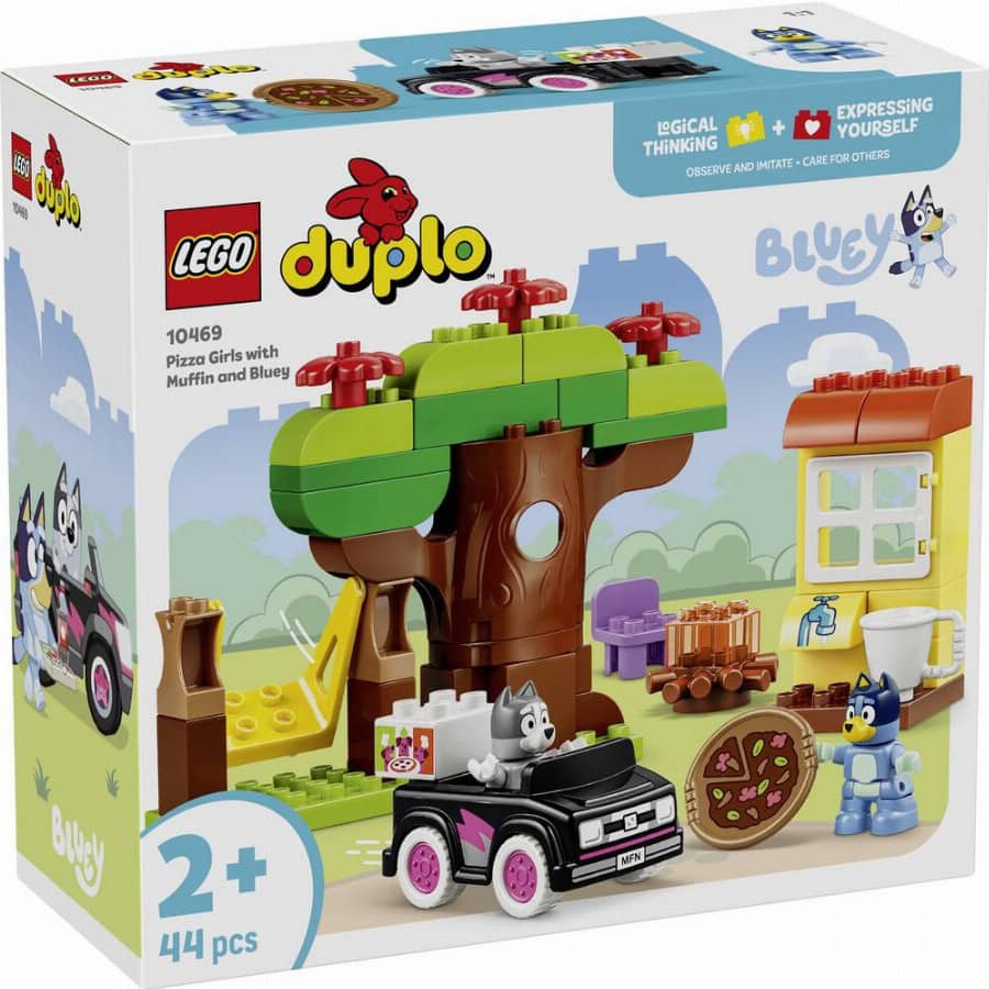 LEGO® DUPLO Bluey 10469 Pizza zusters met muffin en bluey