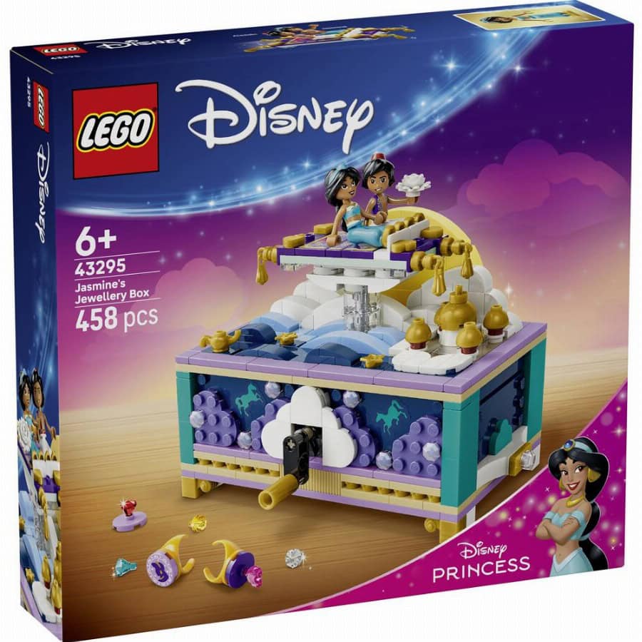 LEGO® DISNEY 43295 Princess jasmijn juwelendoos met vliegend tapijt en de karakters Aladdin en jasmijn