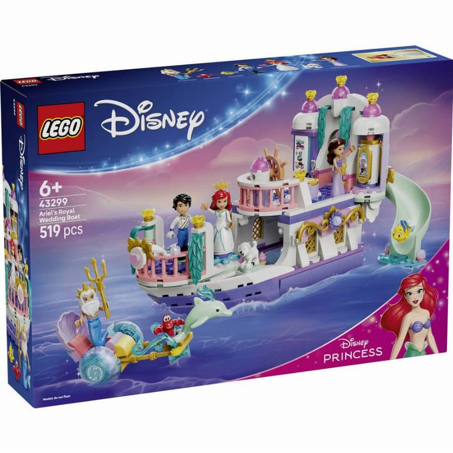 LEGO® DISNEY 43299 Princess Arielles Koninklijke Trouwboot met 7 figuren