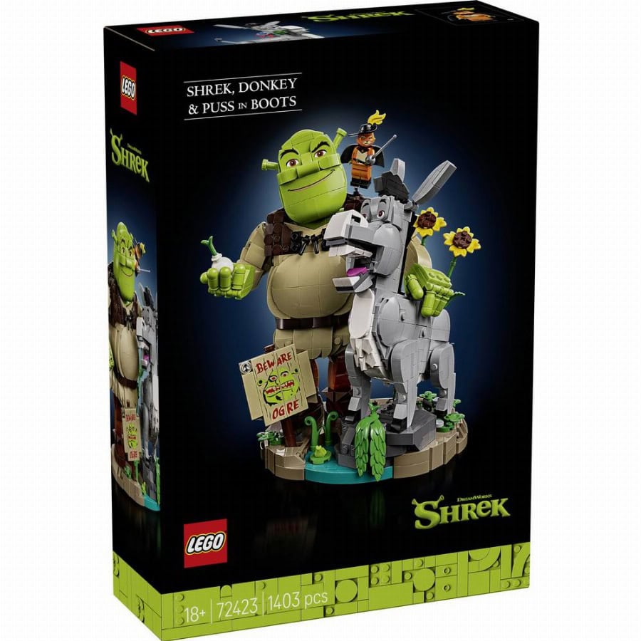 LEGO® ICONS™ 72423 Shrek, ezel en de gelaarsde kat