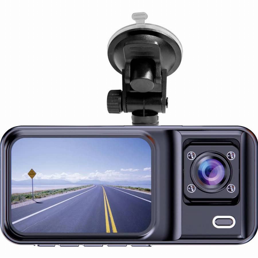 Denver CCT-2500 Dashcam Kijkhoek horizontaal (max.): 120 ° 5 V Dualcamera, G-sensor, Automatische start, Microfoon