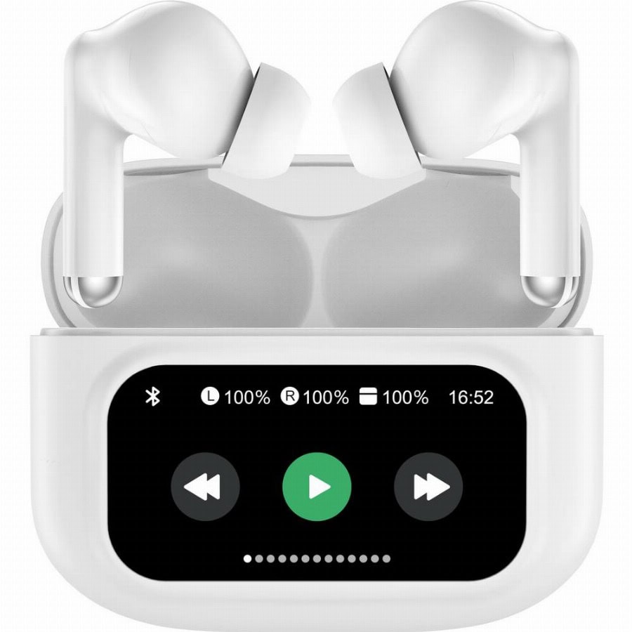 Denver TWD-305 In Ear oordopjes Bluetooth Wit Noise Cancelling Oplaadbox Mobiele telefoon