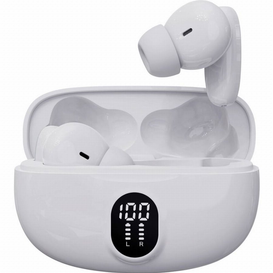 Denver TWE-57W WHITE In Ear oordopjes Bluetooth Stereo Wit Oplaadbox Mobiele telefoon