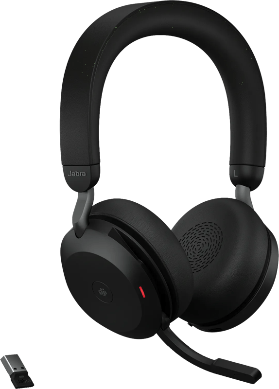 Jabra Evolve2 USB A MS TEAMS 75 Draadloze Office Headset Zwart