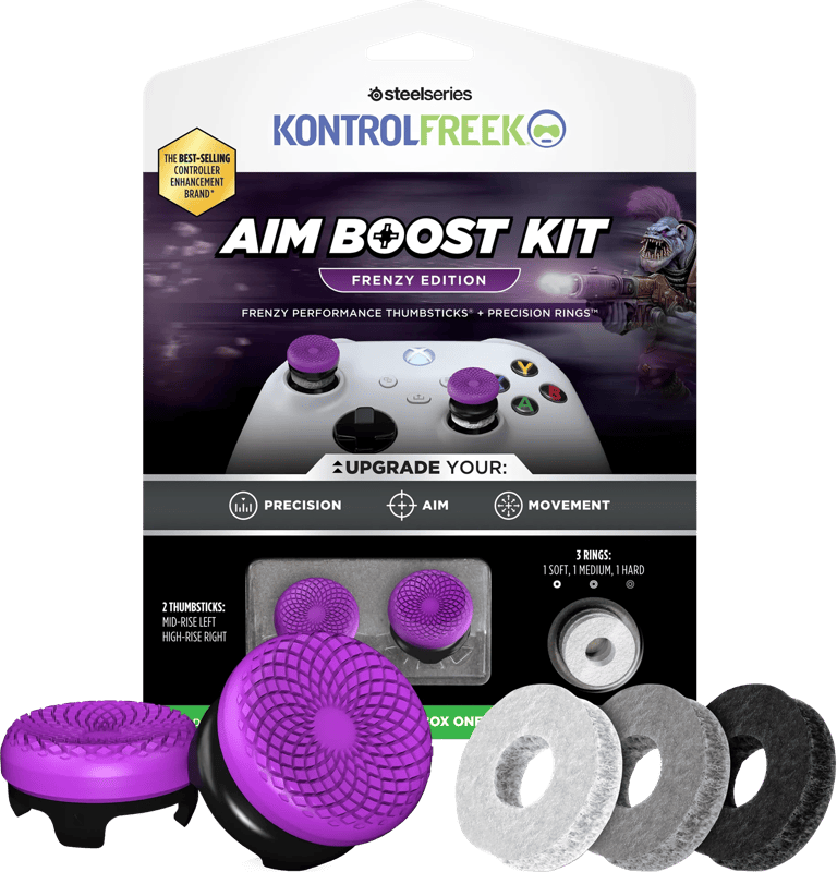 KontrolFreek Frenzy AimBoost Thumbsticks + Precision Rings Paars/Zwart Xbox