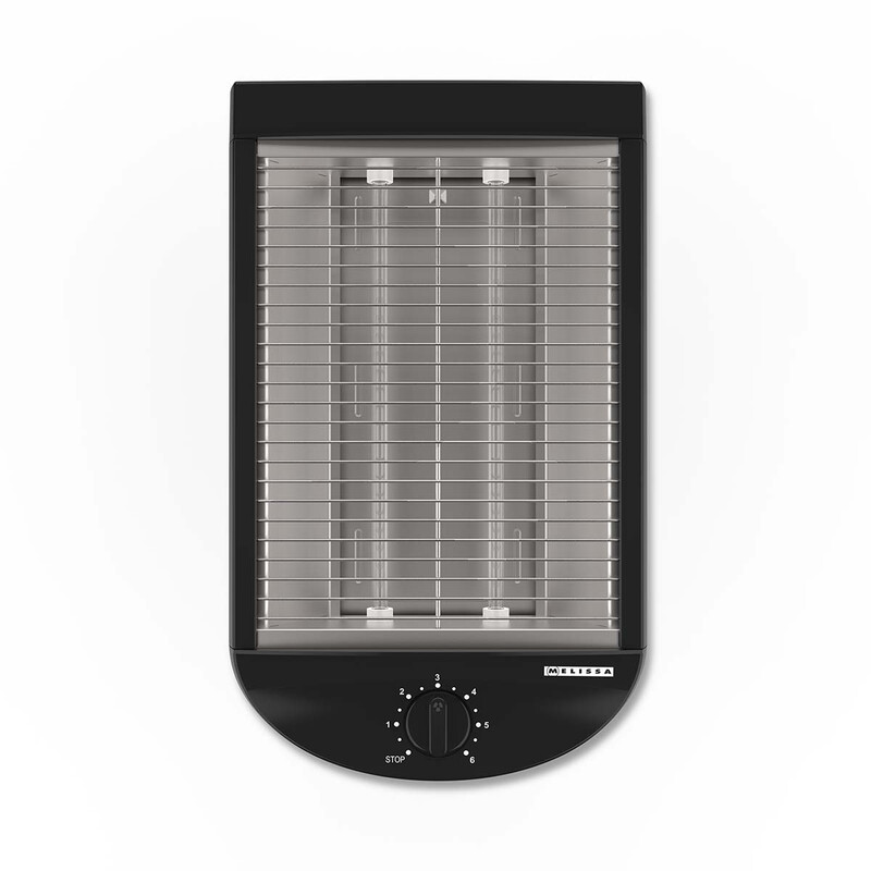 MELISSA Broodrooster | 600 W | Timer | Uitneembare kruimellade | Automatische uitschakeling | Zwart