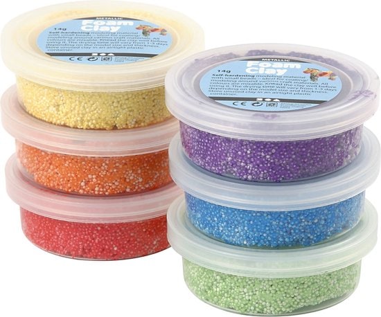 Foam Clay Metallic Set van 6 - Assorti