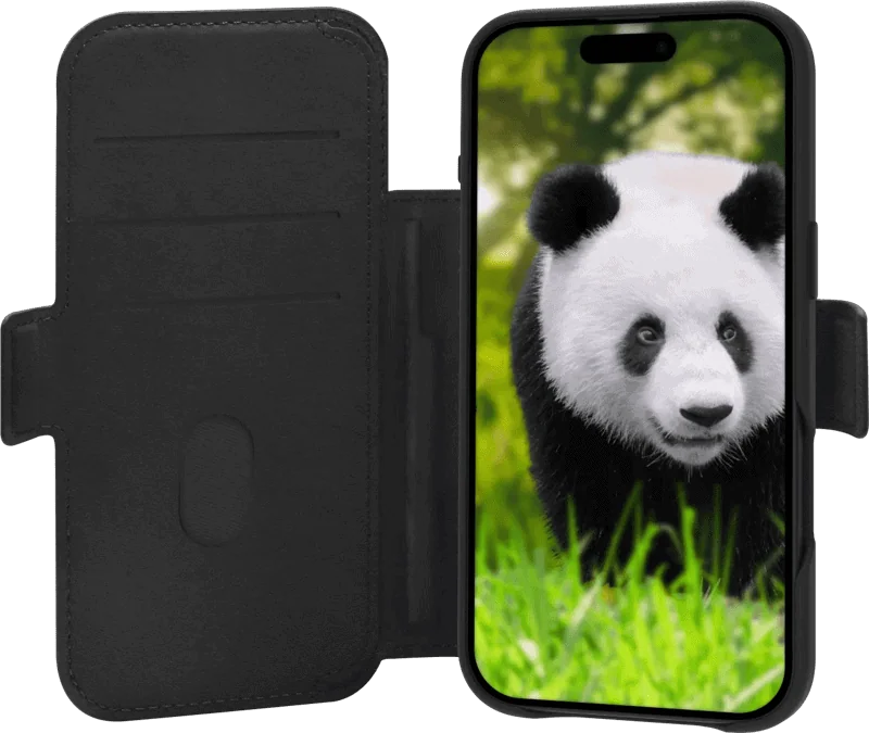 DBramante1928 Lynge iPhone Air Book Case Leer met MagSafe Zwart