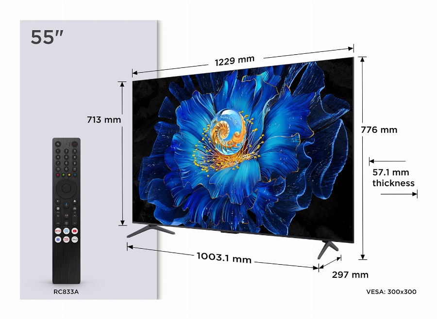 TCL C69KS 55C69KS tv 139,7 cm (55") 4K Ultra HD Smart TV Wifi Metallic
