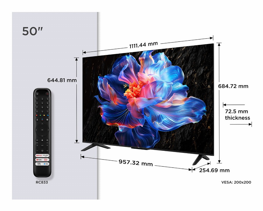 TCL 50P6K | 50 4K UHD LED TV | HDR10 | Google TV