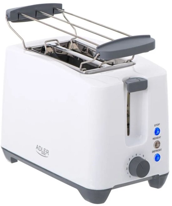 Adler AD 3216 - Broodrooster voor 2 sneetjes - ontdooi en opwarm functie