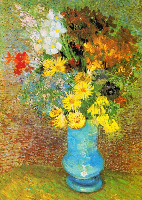 enjoy Puzzel Vincent Van Gogh: vaas met madeliefjes en anemonen 1000 stuks 1